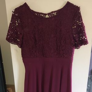 PinkBlush burgundy maternity bridesmaid dress